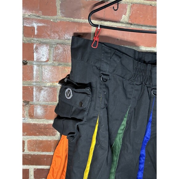 Verillas Black & Multicolor Cargo Kilt Size XL Adjustable Waist Rainbow Pride - Picture 5 of 8